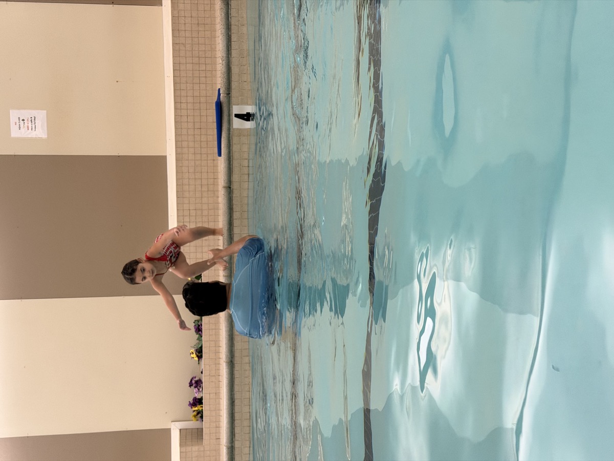 Father and daughter at NERC swim lessons - Northeast Philadelphia